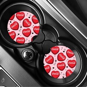 Coca-Cola Red Heart Car Coasters